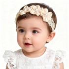 Ickeyou Baby Headband Beige Pearl One Size