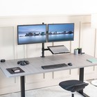 Vivo Dual 13  To 27  Monitor Mount With Laptop Holder  Tall Adjustable Stand
