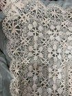 Antique Maltese  Bobbin Silk Lace Victorian Table Linen Tablecloth C1860