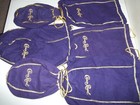 6 Lot Vintage Crown Royal Bags 4 - 12      2 - 8  Nice L  k