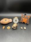Vintage Owls Figurines Lot Of 8 - Ceramic Handcarved Wood Metal Owl - See Video