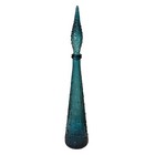 Empoli Teal Blue Wax Drip Genie Bottle W  Stopper Decanter 22in Tall Mcm Decor