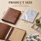 Leather Photo Album 4x6  Vintage Photo Album Scrapbook brown 
