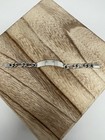 925 Sterling Silver Personalizable Figaro Link Id Bracelet 5mm For Child baby