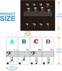 Removable Piano Keyboard Stickers Beginner Note Labels For 88 61 54 49 37 Keys