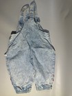 Vintage Buster Brown Girls Denim Bows And Frills Lightwash Overalls 12 Months