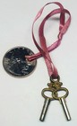 Pair Of Antique 19th Century Pocket Watch Winding Keys  1    2 W brass Loops