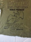 Vintage Led Zeppelin 1976 World Premiere Ticket Tee Olive Green Distressed Mediu