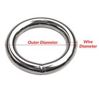A2 Stainless Steel Metal O Ring Welded Round Wire Dia 3 4 5 6 8 10mm Od 20-100mm