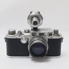 War Time Leica Iiic 35mm Film Rangefinder Camera 1945 W  Summitar 5cm F2 - Read