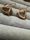 Tous Amore Heart Earrings Gold Tone Beaded Design Elegant Jewelry Gift D964