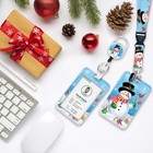 Christmas Snowman Id Badge Holder W  Retractable Lanyard - Nurses  Teachers  Stu