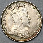 1909 Canada Edward Vii 5 Cents Au Round Maple Sterling Silver Coin  25111404r 
