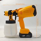 High Pressure Cordless Paint Sprayer With 2 Battery Electric Spray Gun Diy Works