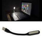 2x Usb Led Lamp Light Laptop Computer Desktop Bright White Study Flexible Black