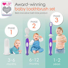 Baby   Toddler Toothbrush Set  0-2 Years  - Bpa-free Food-grade Silicone