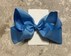 Blue 6    Jumbo Hair Bow Clip Grosgrain Ribbon Trendy Boutique Boho Hair Barrette