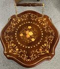 Vintage Italian Inlay Tea bar Cart Stand