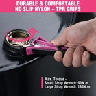 Valuemax 2pcs Strap Wrench 4  Small 6  Large Oil Filter Wrench Adjustable Wrench