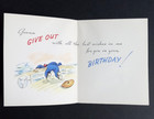 Happy Birthday Wishes Seasick Greeting Card C1950s Unused Boat Over The Rail Nos