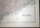 1882 Original Map Of Maine Hand Colored 