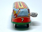 Antique Vintage Litho Tin Red Green Party Bus Wind Up Toy West Germany