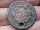 1841 Braided Hair Large Cent One Cent- Small Date  Good vg Details