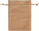 25 50 100pcs Burlap Gift Bags Wedding Hessian Jute Bags Linen Jewelry Pouches Wi