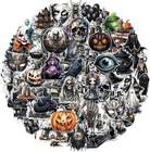 110pcs Non-repeating Halloween Pumpkin Theme Stickers  Vinyl Waterproof Holiday