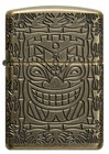 Zippo Armor Tiki Design Antique Brass Windproof Pocket Lighter  46314