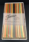 Fiesta Fiestaware Napkins Striped Multi-colored  set Of 4  17 x17   nib 
