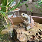 Cute Fishing Turtle Resin Statue Outdoor Garden Decor Animal Figurine Yard Art