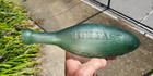 Teal Torpedo Embossed  belfast Cantrell And Cochrane Dublin  Bottle With A Crack