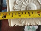 Vintage White Embossed Tin Ceiling Tile Panel - Ornate Floral Metal Wall Art