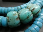 Antique Vintage Blue Padre African Trade 36  Bead Strand Necklace