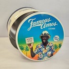 Famous Amos 1975 Founding Year Round Collectors Cookie Tin Wally Amos 50 Years