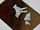 Qty 2 1960s Vintage Hagen-renaker Miniature Mouse Figurines