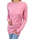 Chanel Vintage Cc Mark Logo Sweater Top  40 Pink Gold Cotton Long Sleeve Button
