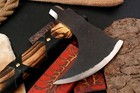 Custom Handmade High Carbon Steel Tomahawk   Hatchet  Ball Hammer Axe   Integral