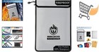 Durable Two Pocket Zippered Fireproof   Waterproof Organizer For Valuables