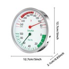 Stainless Steel Sauna Hygrometer Thermometer With Color-coded Dial 5  Large D   