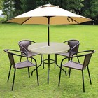 Vinyl Tablecloth With Umbrella Hole Round Fitted Table Cloth With Zipper 100    