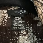 East 5th Paisley Blouse Crinkle Stretch Long Sleeve Button Womens Brown Size Xl