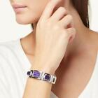 Jay King Sterling Silver Charoite   Amethyst Cuff Bracelet  6-3 4 