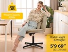 Modern Armless Office Chair-ergonomic Pu Mid-back widen Seat swivel adjustable H