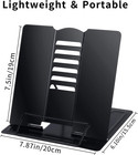 Desk Book Stand Holder - Hands Free  Adjustable Metal Stand  Foldable Portable F