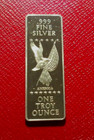 Eagle   Flag Bar-american Mint 1 Troy Oz 999 Fine Silver-limited Edition