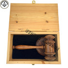 Masonic Wood Gavel   Sounding Block Rosewood Hammer  Wooden Judge s Gavel