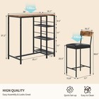 3-piece Modern Dining Set  Dining Table Set With 2 Upholstered Bar Stools bar   