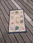 1960 s  --36 X 23 Inches  Perfect Hooked Rug  Flowers